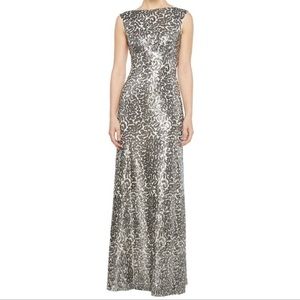 Donna Morgan boat neck sequin dress